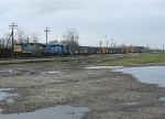 SB freight switching in the yard